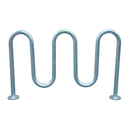 Wave Galvanized Bike Rack 2-3/8